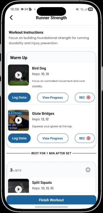 Orka Run Runner Strength screen